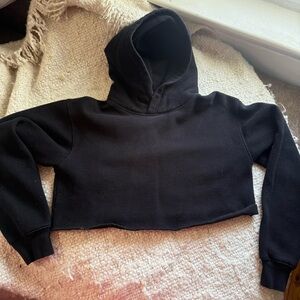 TNA Aritizia Black Cropped Hoodie